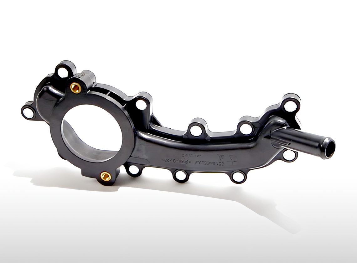 Black molded automotive part produced by Protoplast