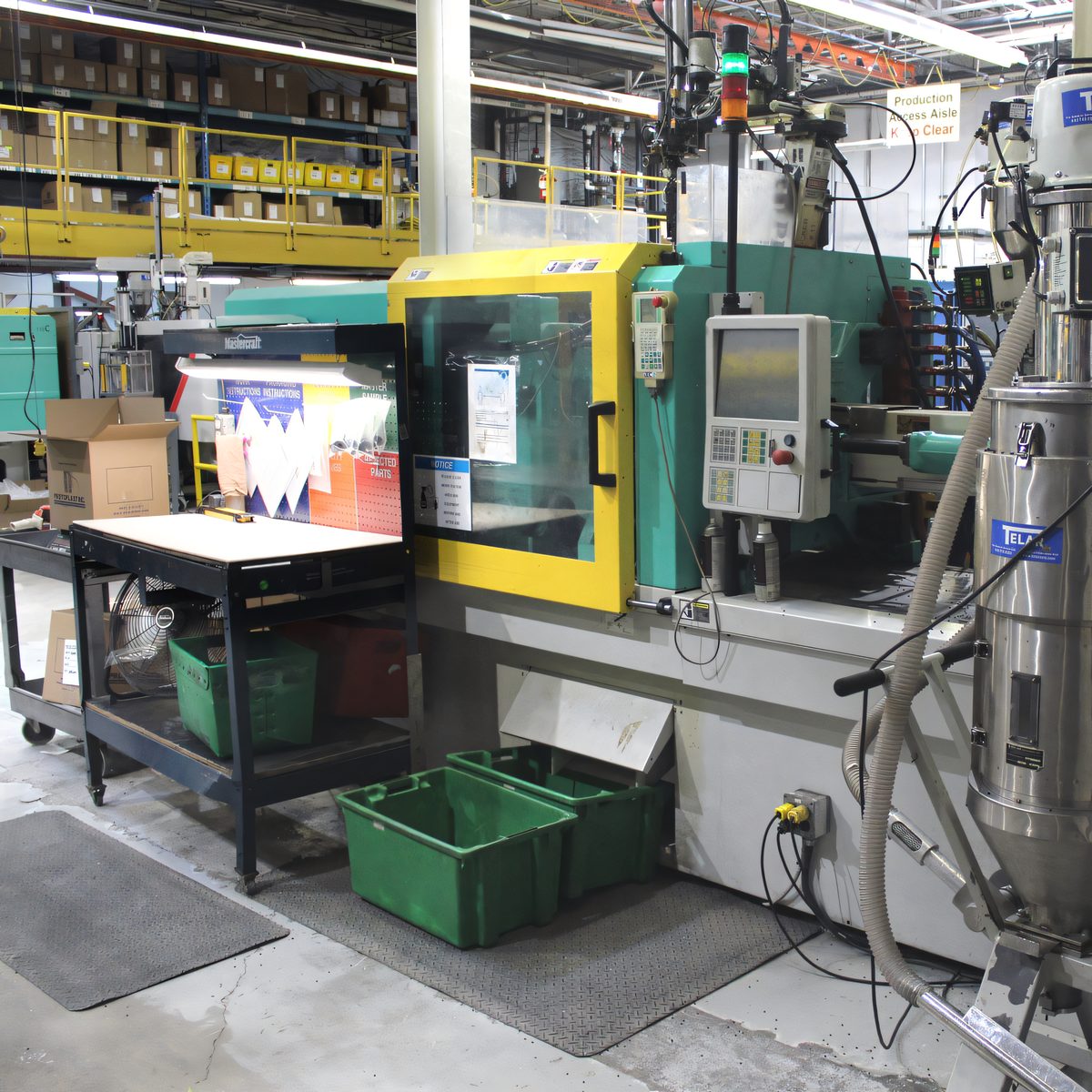 Arburg injection molding press on the Protoplast floor