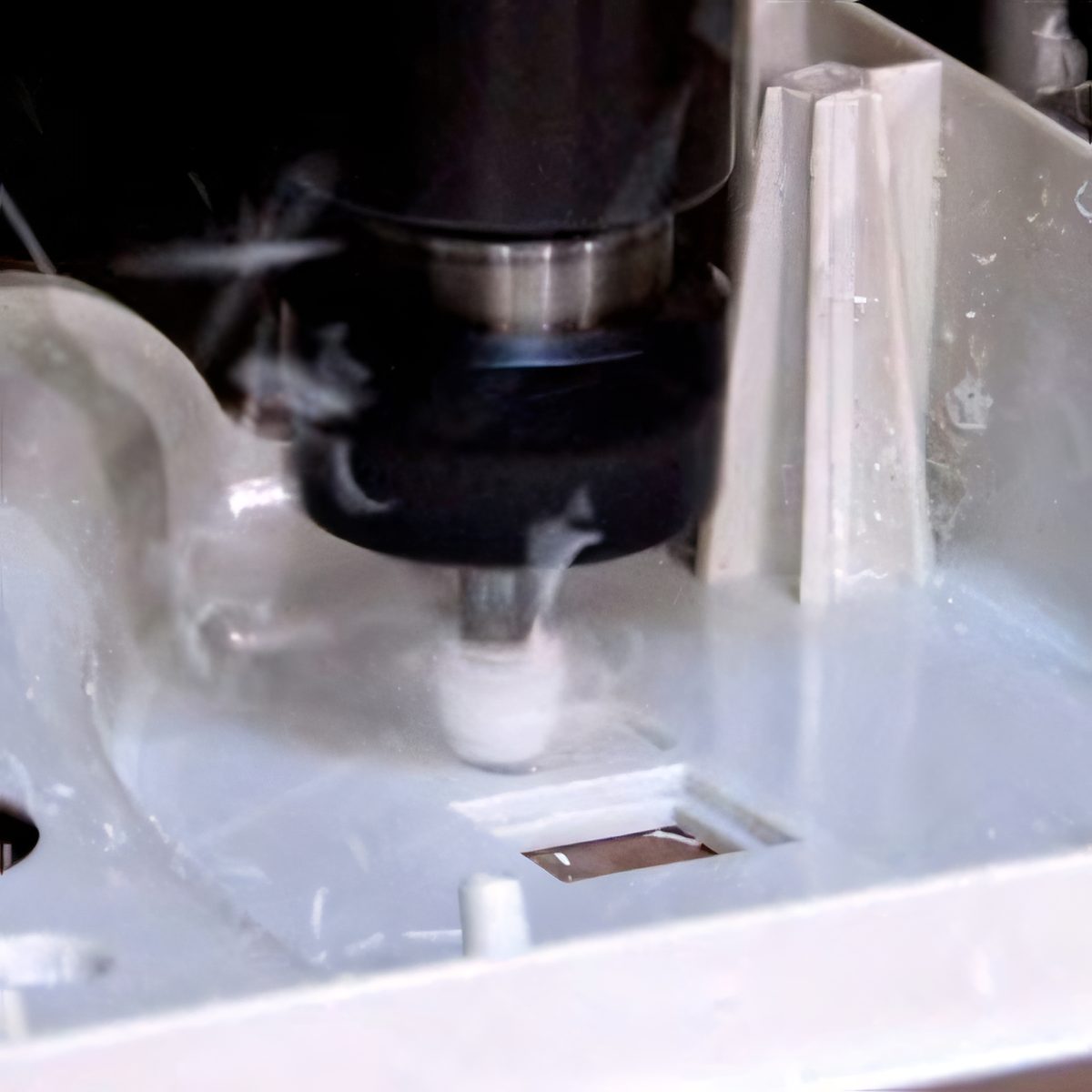 CNC machining of a molded part at Protoplast